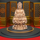 Maxbell Buddha Statues Sculpture Miniature Figurine Car Dashboard Tea Room Decor Bronze