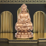 Maxbell Buddha Statues Sculpture Miniature Figurine Car Dashboard Tea Room Decor Bronze