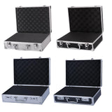 Maxbell Aluminum Alloy Carrying Case Lightweight Waterproof Briefcase Multipurpose Black Small Buckle