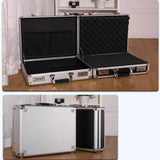 Maxbell Aluminum Alloy Carrying Case Lightweight Waterproof Briefcase Multipurpose Black Small Buckle