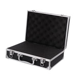 Maxbell Aluminum Alloy Carrying Case Lightweight Waterproof Briefcase Multipurpose Black Small Buckle