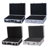 Maxbell Aluminum Alloy Carrying Case Lightweight Waterproof Briefcase Multipurpose Black Small Buckle