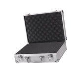 Maxbell Aluminum Alloy Carrying Case Lightweight Waterproof Briefcase Multipurpose Siliver Small Buckle