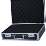Maxbell Aluminum Alloy Carrying Case Lightweight Waterproof Briefcase Multipurpose Black Medium Lock