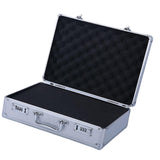 Maxbell Aluminum Alloy Carrying Case Lightweight Waterproof Briefcase Multipurpose Siliver Medium Lock