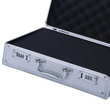 Maxbell Aluminum Alloy Carrying Case Lightweight Waterproof Briefcase Multipurpose Siliver Medium Lock