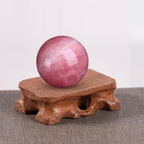 Maxbell Wooden Display Stand Support Sphere Holder for Crystals Gemstones Rocks S