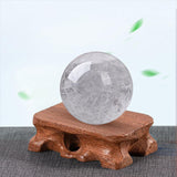 Maxbell Wooden Display Stand Support Sphere Holder for Crystals Gemstones Rocks S