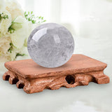 Maxbell Wooden Display Stand Support Sphere Holder for Crystals Gemstones Rocks M