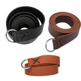 Maxbell Leather Medieval Viking Belt Waistband Photo Props for Medieval Event Black