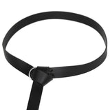 Maxbell Leather Medieval Viking Belt Waistband Photo Props for Medieval Event Black