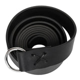 Maxbell Leather Medieval Viking Belt Waistband Photo Props for Medieval Event Black