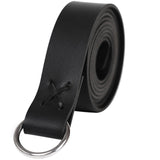 Maxbell Leather Medieval Viking Belt Waistband Photo Props for Medieval Event Black