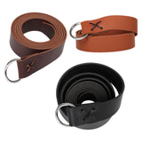 Maxbell Leather Medieval Viking Belt Waistband Photo Props for Medieval Event Black