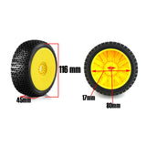 Maxbell RC Car Wheel Rim Tires Spare Parts Accessories for HSP Hobby Car Yellow