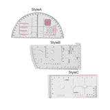 Maxbell Acrylic Geographic Coordinate Ruler with Latitude and for Working styleA