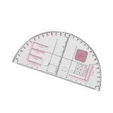 Maxbell Acrylic Geographic Coordinate Ruler with Latitude and for Working styleA