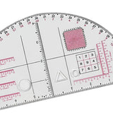 Maxbell Acrylic Geographic Coordinate Ruler with Latitude and for Working styleA