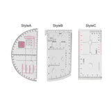 Maxbell Acrylic Geographic Coordinate Ruler with Latitude and for Working styleA