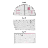Maxbell Acrylic Geographic Coordinate Ruler with Latitude and for Working styleA