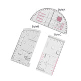 Maxbell Acrylic Geographic Coordinate Ruler with Latitude and for Working styleA