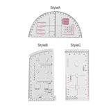 Maxbell Acrylic Geographic Coordinate Ruler with Latitude and for Working styleA