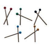 Maxbell 2 Pieces Glockenspiel Sticks Rubber Mallet for Drummers Practitioners Red