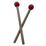 Maxbell 2 Pieces Glockenspiel Sticks Rubber Mallet for Drummers Practitioners Red