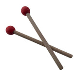 Maxbell 2 Pieces Glockenspiel Sticks Rubber Mallet for Drummers Practitioners Red