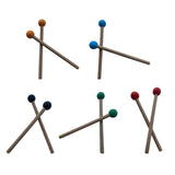 Maxbell 2 Pieces Glockenspiel Sticks Rubber Mallet for Drummers Practitioners Red