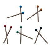 Maxbell 2 Pieces Glockenspiel Sticks Rubber Mallet for Drummers Practitioners Red