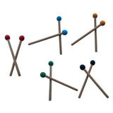 Maxbell 2 Pieces Glockenspiel Sticks Rubber Mallet for Drummers Practitioners Red