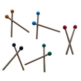 Maxbell 2 Pieces Glockenspiel Sticks Rubber Mallet for Drummers Practitioners Red