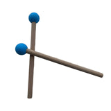 Maxbell 2 Pieces Glockenspiel Sticks Rubber Mallet for Drummers Practitioners Blue