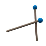 Maxbell 2 Pieces Glockenspiel Sticks Rubber Mallet for Drummers Practitioners Blue