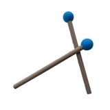 Maxbell 2 Pieces Glockenspiel Sticks Rubber Mallet for Drummers Practitioners Blue