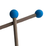 Maxbell 2 Pieces Glockenspiel Sticks Rubber Mallet for Drummers Practitioners Blue