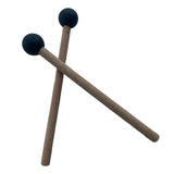 Maxbell 2 Pieces Glockenspiel Sticks Rubber Mallet for Drummers Practitioners Black