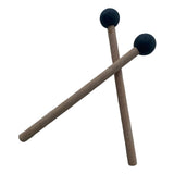 Maxbell 2 Pieces Glockenspiel Sticks Rubber Mallet for Drummers Practitioners Black