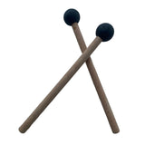 Maxbell 2 Pieces Glockenspiel Sticks Rubber Mallet for Drummers Practitioners Black
