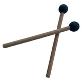 Maxbell 2 Pieces Glockenspiel Sticks Rubber Mallet for Drummers Practitioners Black