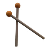 Maxbell 2 Pieces Glockenspiel Sticks Rubber Mallet for Drummers Practitioners Orange