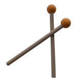 Maxbell 2 Pieces Glockenspiel Sticks Rubber Mallet for Drummers Practitioners Orange