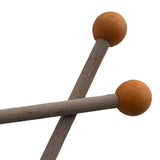 Maxbell 2 Pieces Glockenspiel Sticks Rubber Mallet for Drummers Practitioners Orange