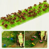 Maxbell 30Pcs Flower Cluster Grass Tufts Static Scenery Model DIY Brown