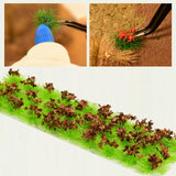 Maxbell 30Pcs Flower Cluster Grass Tufts Static Scenery Model DIY Brown