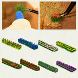 Maxbell 30Pcs Flower Cluster Grass Tufts Static Scenery Model DIY Brown