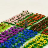 Maxbell 30Pcs Flower Cluster Grass Tufts Static Scenery Model DIY Brown