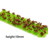 Maxbell 30Pcs Flower Cluster Grass Tufts Static Scenery Model DIY Brown