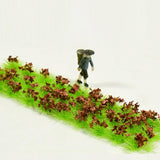 Maxbell 30Pcs Flower Cluster Grass Tufts Static Scenery Model DIY Brown